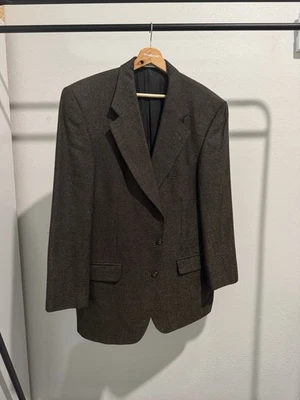 Blazer vintage para hombre Yves Saint Laurent, patrón dorado/negro mezcla lana/seda 42R Foto 1 de 4