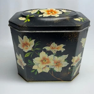 Gray Dunn Floral Behälter Klappdeckel Keks/Keksdose Dose Vintage 40er Jahre - Bild 1 von 12
