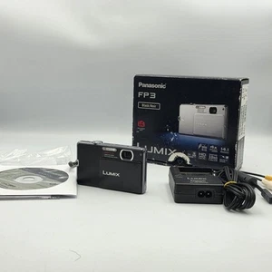 Panasonic Digital Camera Lumix DMC-FP3 14.1MP Black Boxed Tested - Picture 1 of 17