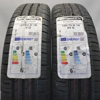 Neumáticos de verano 155 70 19 2x CONTINENTAL 155/70 R19 84Q 2023 COMPLETOS COMO NUEVOS - Imagen 1 de 4