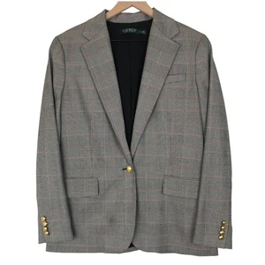 LAUREN Ralph Lauren Blazer Jacke Damen Gr. 10 kariert Karriere Akademie Reitsport - Bild 1 von 14