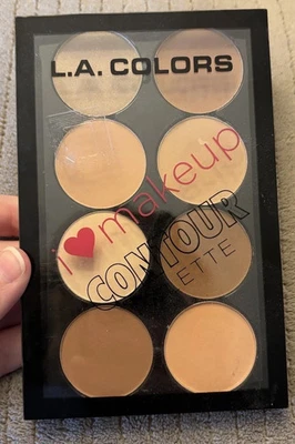 L.A. COLORS I Heart Makeup 8-Color Contour Palette-Sculpt & Define-Medium Deep - Image 1 of 4