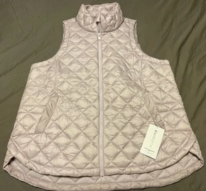 NWT Athleta Whisper Featherless Quilted Puffer Vest SZ 1X Light Pink - Picture 1 of 4