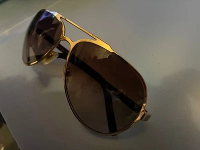 Dolce&Gabbana Hombres Color Dorado Aviador Gafas de Sol Lágrima Redondas Lujo Elegantes Foto 1 de 4