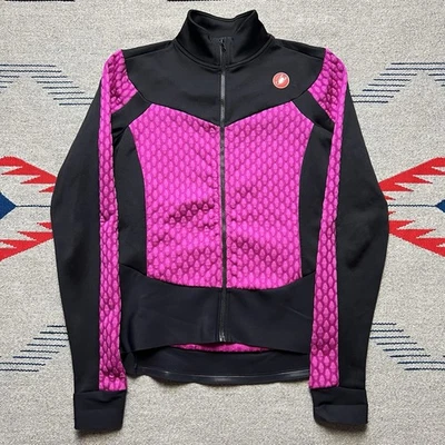 CASTELLI Sfida 2 Cycling Zip Up Jersey Jacket Womens Size Medium Pink Black - Image 1 of 4