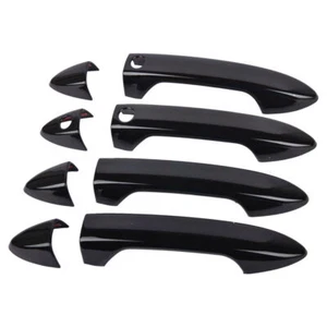 Cubiertas de manija de puerta NEGRO BRILLANTE CON llave inteligente delantera para Honda Accord 2013-2017 - Imagen 1 de 4