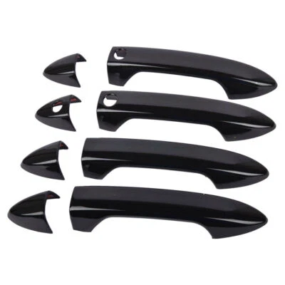 Cubiertas de manija de puerta NEGRO BRILLANTE CON llave inteligente delantera para Honda Accord 2013-2017 Foto 1 de 4