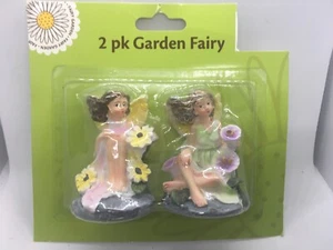 Fairy Garden Miniature Fairies Figurines Sitting Girls Set of 2 pcs Decorations - Picture 1 of 4