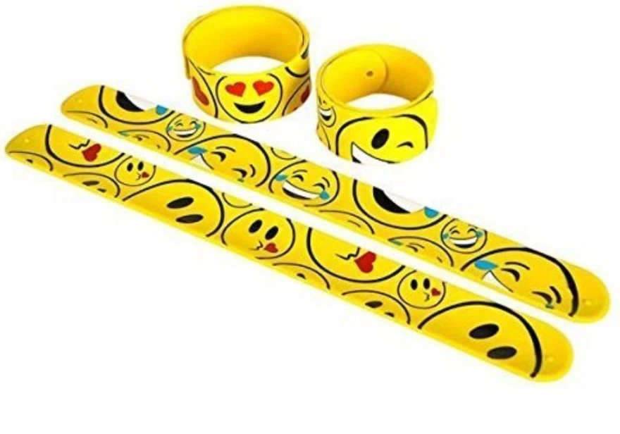 Pulseira Emoticon Slap, pacote com 12, 9 polegadas - Imagem 1 de 1