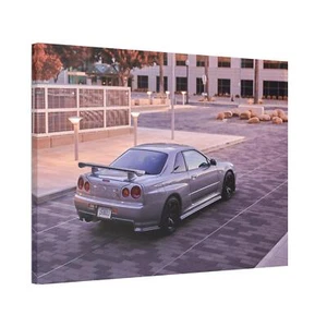Nissan GTR R34 High Resolution Museum Quality Horizontal Canvas Print #014 - Picture 1 of 10