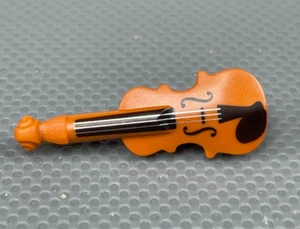 LEGO Minifigure Violin Silver Strings Black Fingerboard F-holes Chin Rest 10308 - Picture 1 of 6