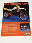 Vintage KTM 504-STROKE MOTORCYCLE AD LITERATURE 1982-83