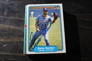TARJETA AUTOGRAFIADA GENE GARBER ATLANTA BRAVES - Imagen 1 de 1