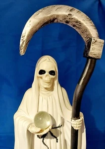 Santa Muerte Statue Figur - Heiliger Tod weiß 13" - Bild 1 von 11