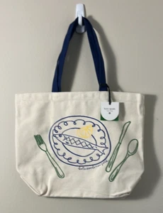 Kate Spade New York x Target Fish Embroidered Canvas Tote Bag *In Hand * - Picture 1 of 3