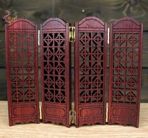 Neu Holz Klapp Leinwand Lack Miniatur Möbel 4 Panel Fotografie Dekor - Bild 1 von 1