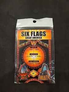 Six Flags Great America Raging Bull Vs Goliath Lapel Pin The Demon Whizzer - Bild 1 von 7