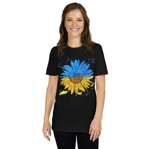 Ukraine Sunflower Ukrainian Flag T-Shirt - Picture 1 of 21
