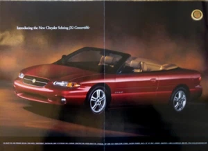 1996 Chrysler Sebring JXi Convertible Red Tan Leather Photo Car Vintage Print Ad - Picture 1 of 4