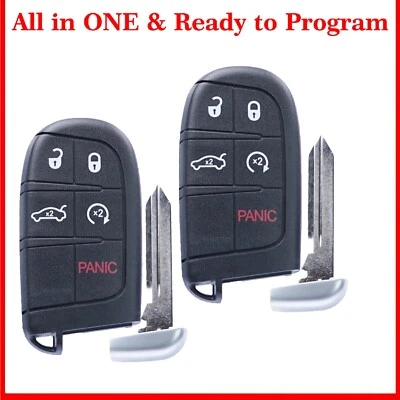 2 para Dodge Charger Journey Smart Prox 2011 2012 2013 2014 2015 mando a distancia llavero Foto 1 de 4