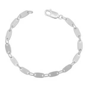 Plattenarmband 6mm Massiv 925er Sterling Silber Herren Damen Poliert Stempel - Bild 1 von 12