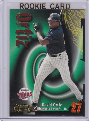 DAVID ORTIZ ROOKIE CARD Boston Red Sox RC Baseball Skybox Thunder Twins BIG PAPI - Image 1 of 2