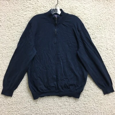Vineyard Vines Sweater Extra Large Adult Blue 1/4 Zip Cashmere Knit Pullover Men - Image 1 of 4