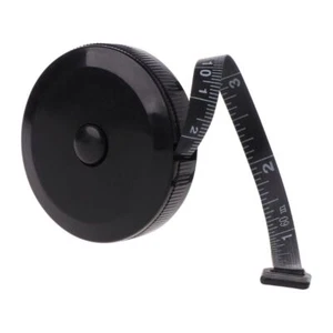 1.5m/60inch Black Tape Measures Dual Sided Retractable Tools Automatic ABS Mini - Picture 1 of 9