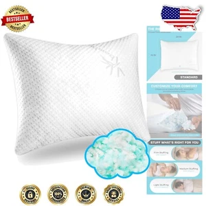 Luxury Cooling Memory Foam Pillow for Side, Back & Stomach Sleepers - 26" x 20" - Picture 1 of 11