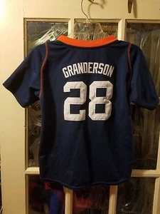 Curtis Granderson Detroit Tigers Jersey #28 Youth M Yankees NY Mets UIC Flames - Picture 1 of 8