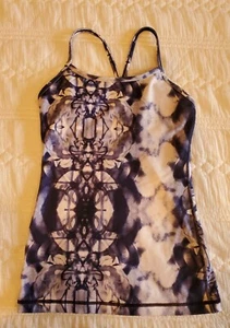 Lululemon Yoga Sport Tank Top Racerback Tie Dye XS Purple White  - Picture 1 of 10