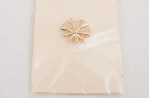 Fireman's Pin 4 Horns Crossed (A4L) Dual Pinback Mounts Hatpin? Breast Pin - Picture 1 of 4