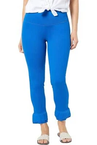 Women with Control Prime Stretch Denim Ruffle Pant Blue Quartz - Picture 1 of 1