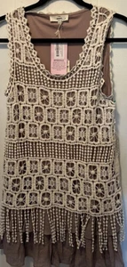 entro Dress Women’s Size Small/Medium Mauve Lace NEW $42 Feminine Girlcore Chic - Picture 1 of 13