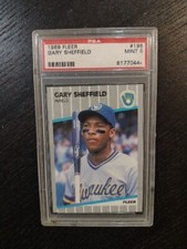 1989 Fleer Gary Sheffield #196 RC Rookie Psa 9