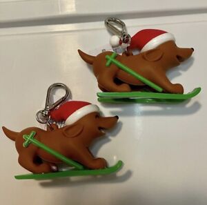 Bath & Body Works Pocket *bac Holder Dog Santa Hat Puppy Christmas Ski Sled NEW