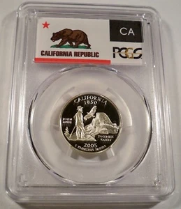 2005-S 25c SILVER PCGS PR70DCAM CALIFORNIA QUARTER PROOF DEEP CAMEO PR 70 DC - Picture 1 of 4