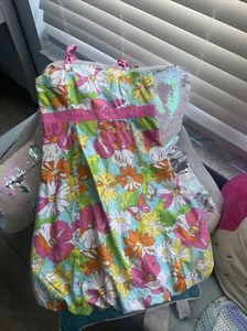 GIRLS LILLY PULITZER GREEN & PINK FLORAL SUNDRESS DRESS SIZE 12 - Picture 1 of 11