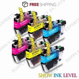 6X LC3013 XL C M Y Ink Cartridge for Brother MFC-J491DW J497DW J690DW J895DW - Picture 1 of 1