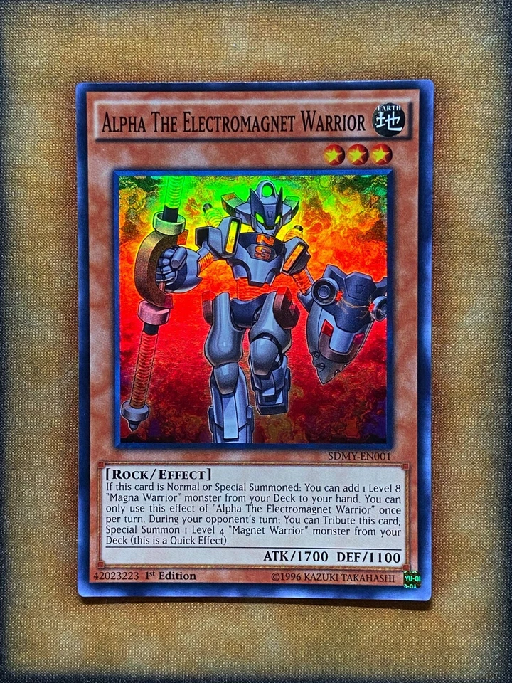 Yugioh Alpha The Electromagnet Warrior SDMY-EN001 Super Rare 1st Ed NM - Image 1 of 1