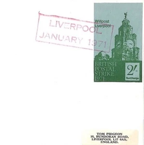 GB STRIKE POST *Willspost Liverpool* 2s Local Cover {samwells-covers} 1971 A269 - Picture 1 of 3