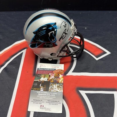 Minicasco de velocidad firmado por Eric Reid autografiado por Carolina Panthers JSA Foto 1 de 4