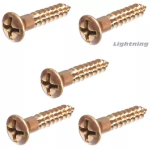 # 8 x 3/4 "tornillos de madera de bronce de silicio, cabeza ovalada, Frearson Drive Qty 25 - Imagen 1 de 1