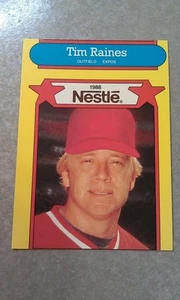 Buddy Bell Cincinnati Reds Tim Raines 1988 Nestle Miscut RARE ODDBALL - Picture 1 of 2