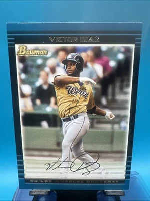 2002 Bowman Draft Picks & Prospects - Victor Diaz #BDP157 (RC) A20 - Image 1 of 2