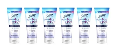 6 Pack: Secret Whole Body Cream Deodorant, Clean Scent, 3 oz ea. BRAND NEW - Image 1 of 2