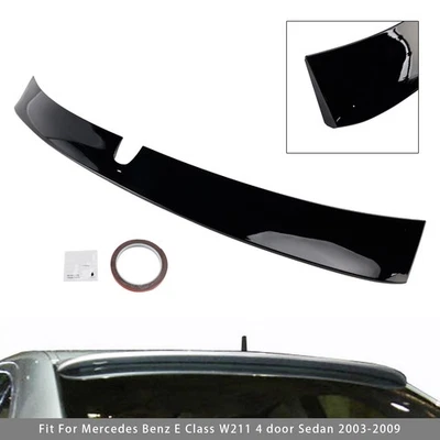 Gloss Black Rear Roof Wing For Mercedes-Benz E-Class W211 2003-2009 Sedan Foto 1 de 4