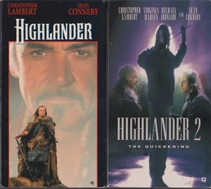 Highlander & Highlander 2 the Quickening VHS Tapes - Imagen 1 de 2