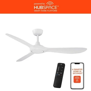Tager 52 in. Smart Indoor/Outdoor Matte White Ceiling Fan without Light with - Picture 1 of 1