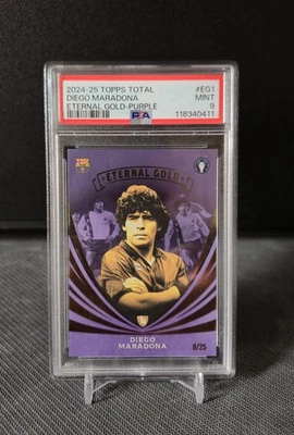 2024-25 TTF Diego Maradona Fc Barcelona Eternal Gold Purple /25 PSA 9 - Imagen 1 de 2